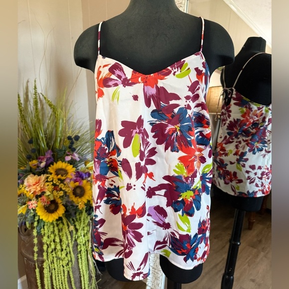Halogen • Floral Strappy Tank - Picture 1 of 7